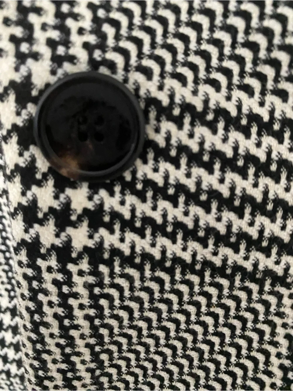 Zara Black and White Glen Plaid Single-Button Blazer, checkers - Picture 8 of 9